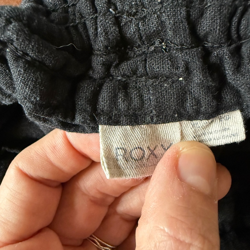 Roxy Black Linen Pants - Picture 7 of 9